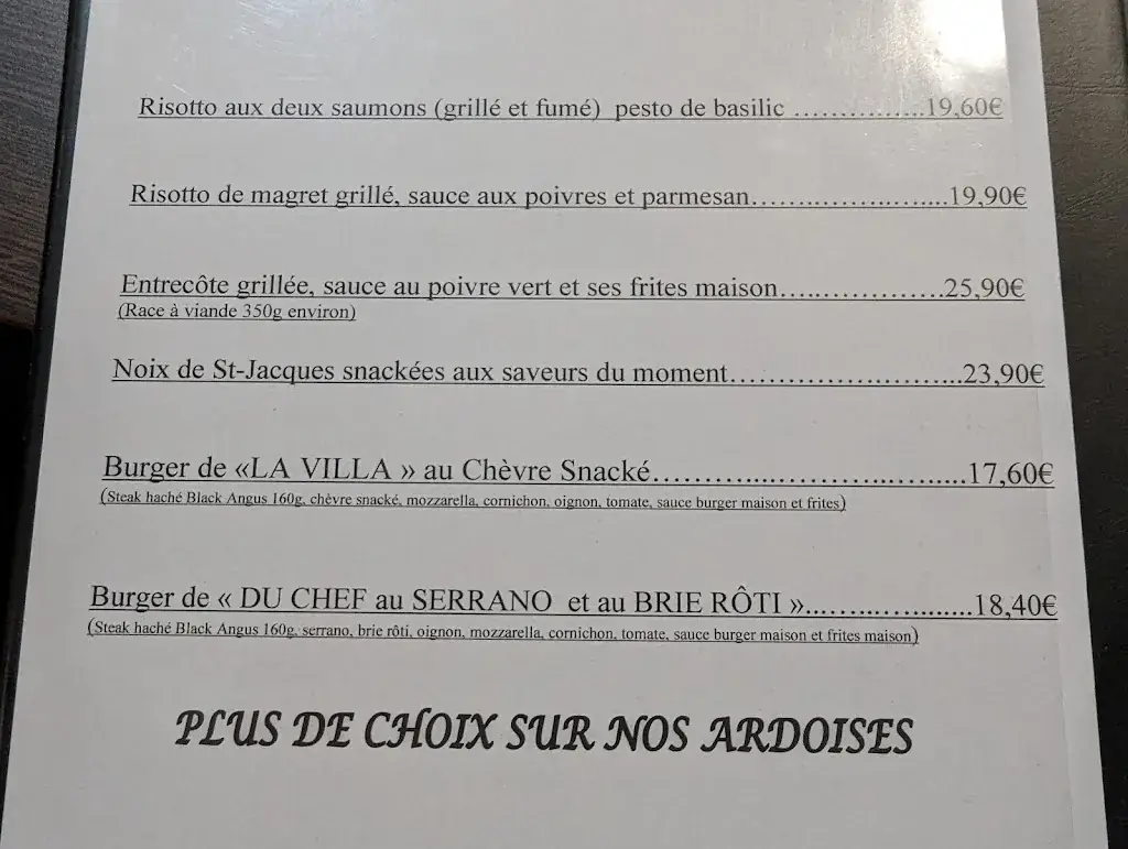 Menu_The Gourmet villa_Artigues-près-Bordeaux_image_1