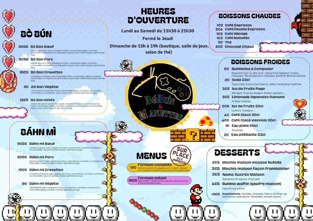 Menu_Bò Bún & Manettes_Arudy_image_1