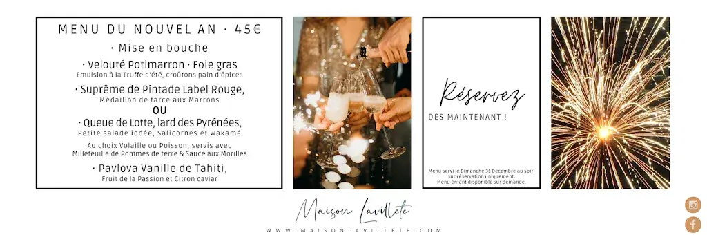 Menu_Auberge La Maison Lavillete_Bielle_imagen_3