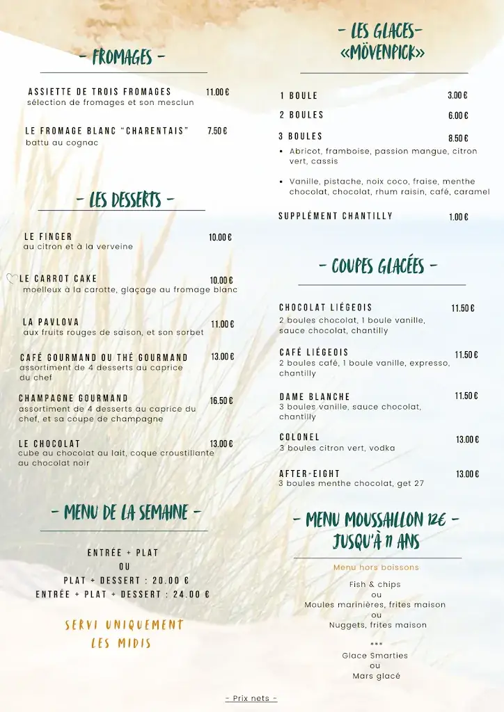 Menü_Au bout de la Grève - Chez Roberte_Tremblade_Bild_2