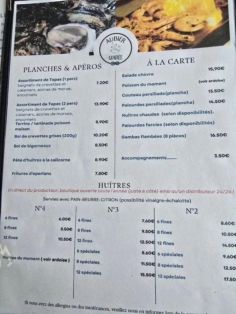 Menu_Aubier Marée_Tremblade_image_3