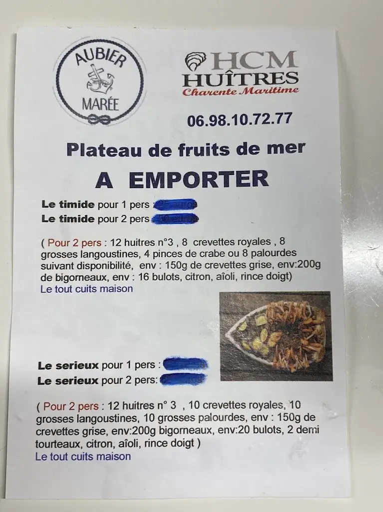 Menu_Aubier Marée_Tremblade_image_4