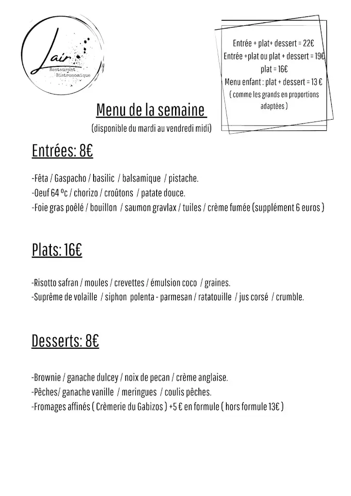 Menu_LAIR RESTAURANT_Coarraze_image_2