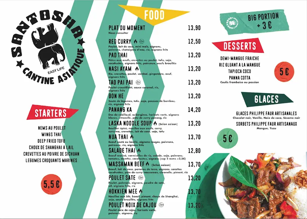 Menu_Santosha Libourne - Cantine Asiatique_Libourne_image_1