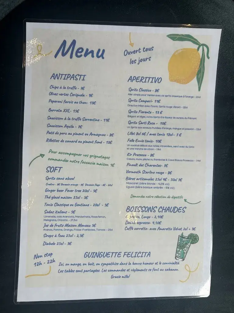 Menu_La Guinguette de Felicità Libourne_Libourne_image_2