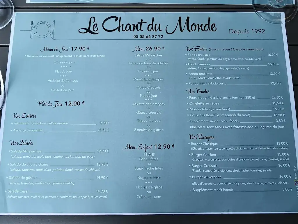 Menu_Le Chant du Monde_Aubusson_image_1