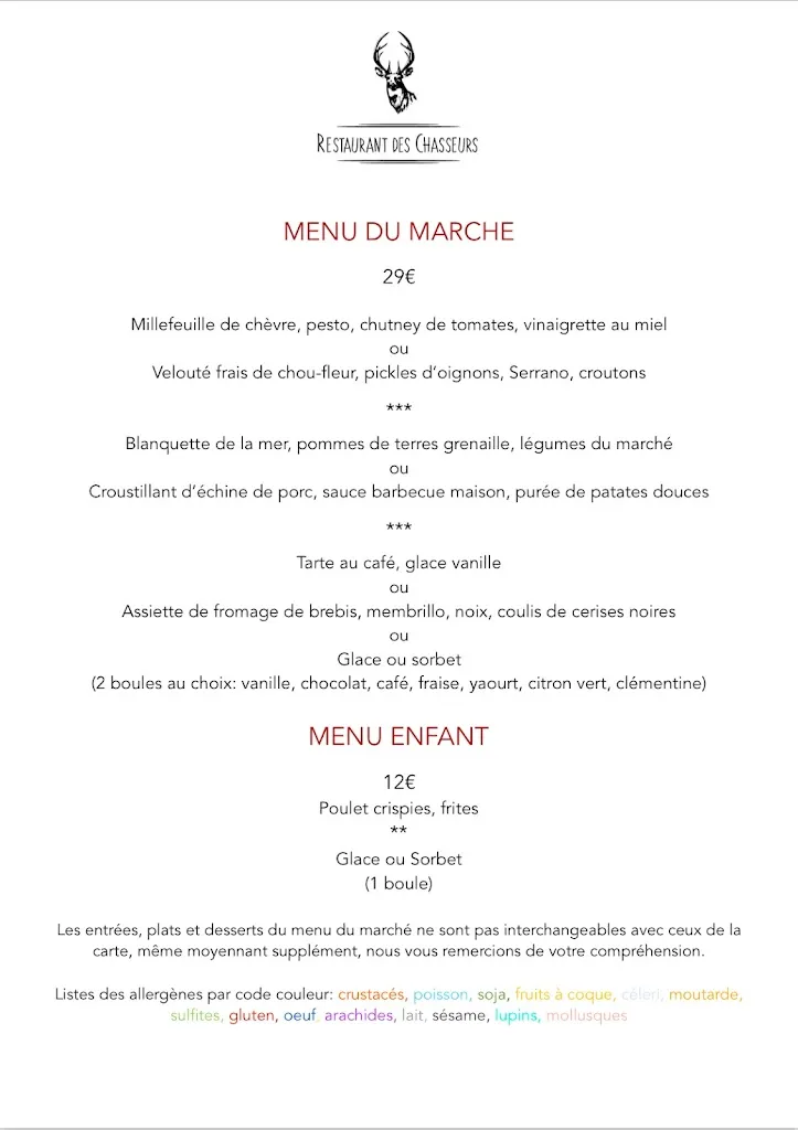 Menu_Restaurant des Chasseurs_Ascain_immagine_1