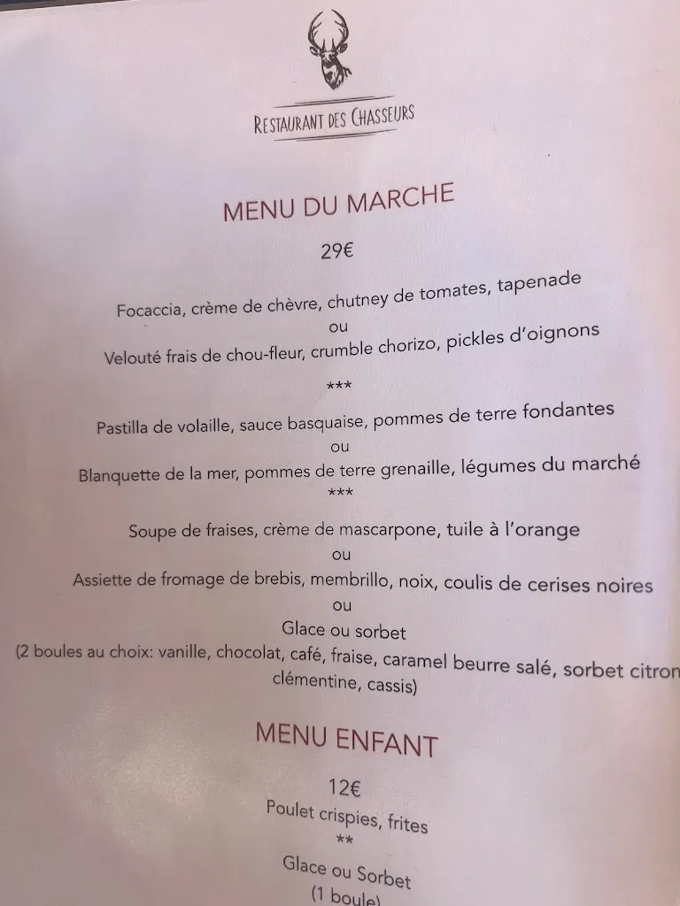 Menu_Restaurant des Chasseurs_Ascain_immagine_3