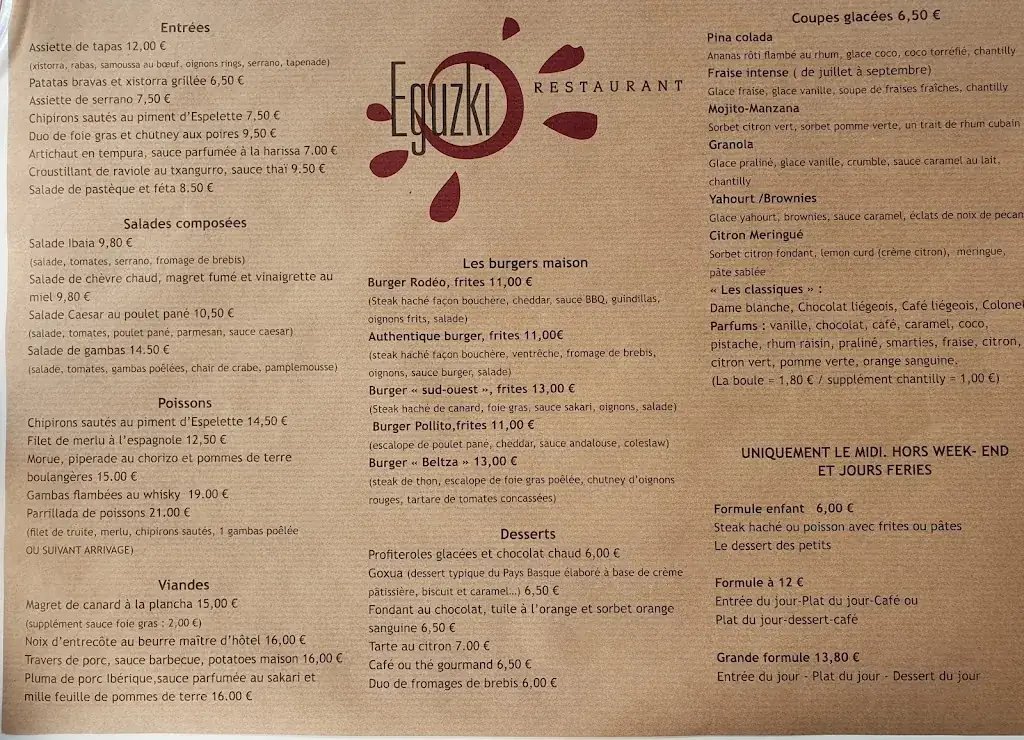 Menu_Eguzki Restaurant_Ascain_image_2