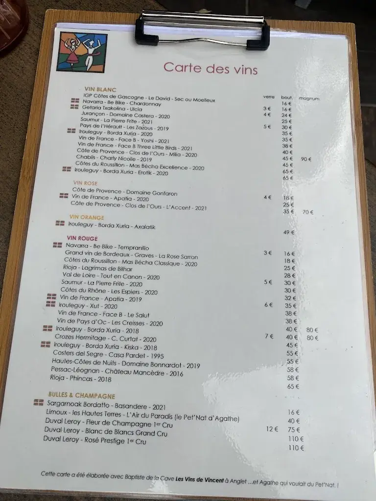 Menu_Hôtel Restaurant TRABENIA_Ascain_image_2