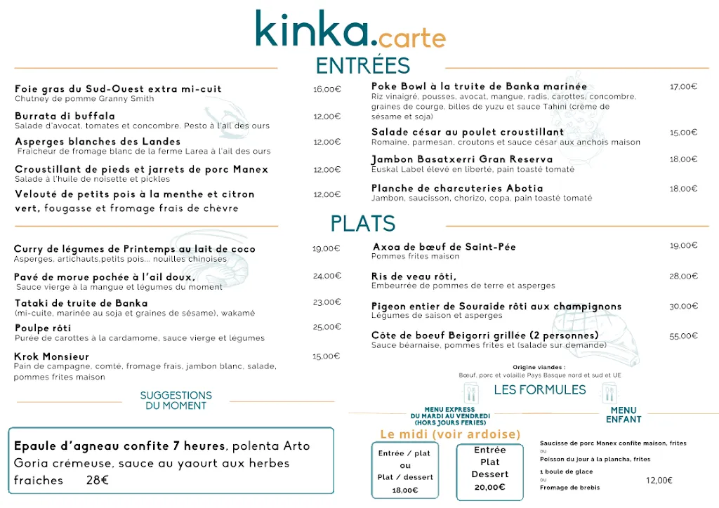 Menu_Kinka Restaurant Et Bar_Saint-Pée-sur-Nivelle_image_1