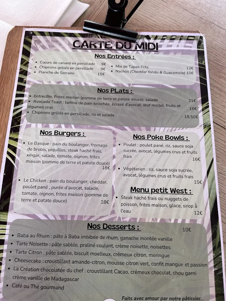 Menu_Cosy West_Saint-Jean-de-Luz_image_2