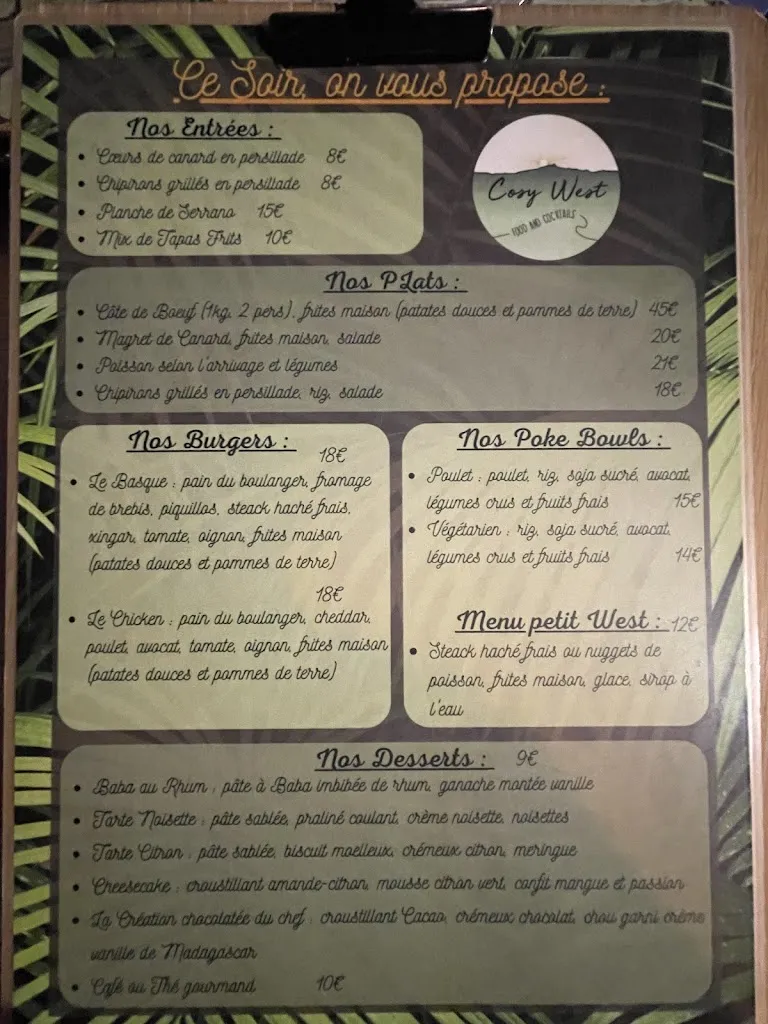Menu_Cosy West_Saint-Jean-de-Luz_image_4