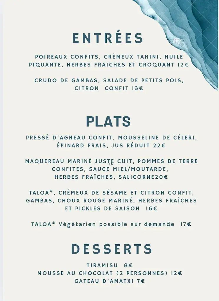 Menü_Toki Goxoa_Saint-Jean-de-Luz_Bild_1