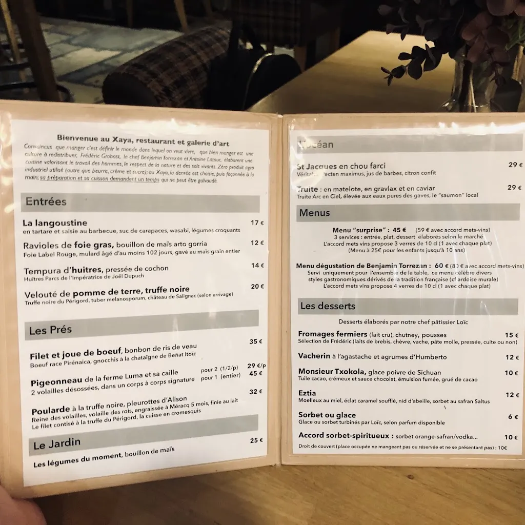 Menu_RESTAURANT XAYA_Saint-Jean-de-Luz_image_2