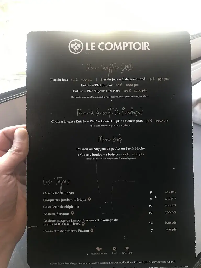 Menu_Le Comptoir JOA - Saint-Jean-de-Luz_Saint-Jean-de-Luz_image_2