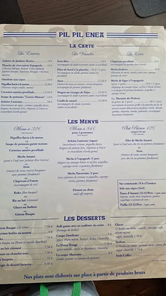 Menü_Pil Pil Enea_Saint-Jean-de-Luz_Bild_3