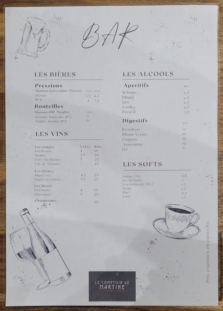 Menu_Le Comptoir de Martine_Audenge_image_3