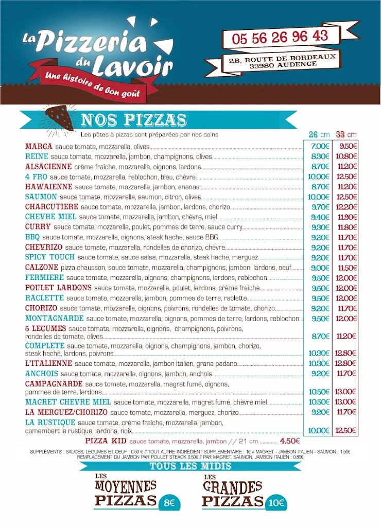 Menu_La Pizzeria du Lavoir_Audenge_image_1
