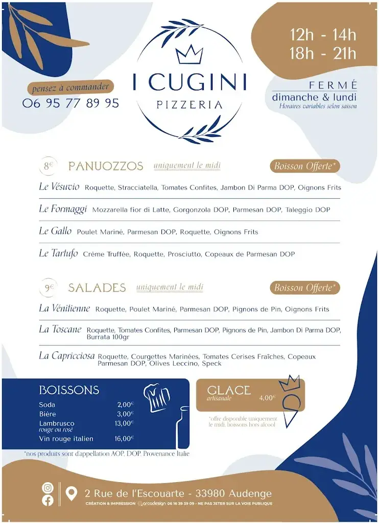 Menu_I CUGINI Pizzeria_Audenge_immagine_2