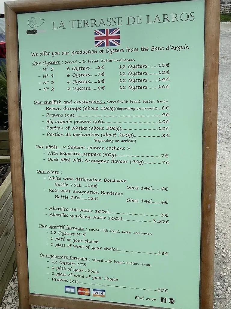 Menu_La terrasse de Larros_Gujan-Mestras_image_1