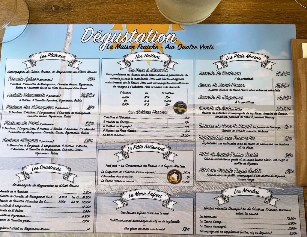 Menu_La Maison Fraiche - Aux Quatre Vents_Lanton_image_3