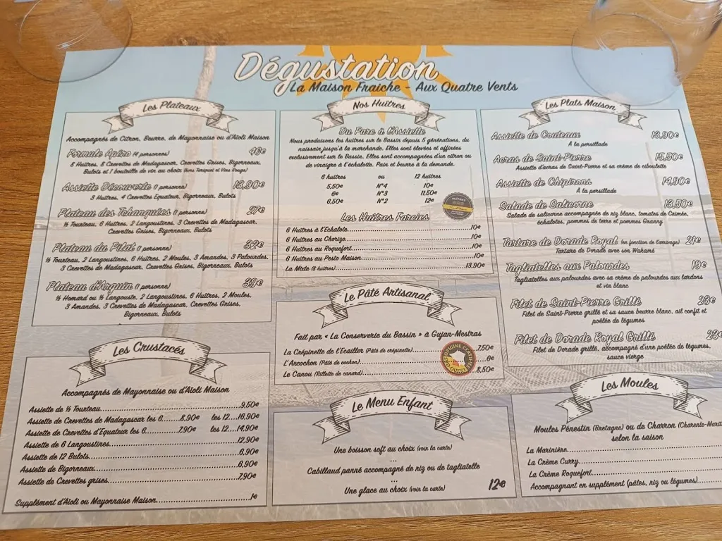 Menu_La Maison Fraiche - Aux Quatre Vents_Lanton_image_4