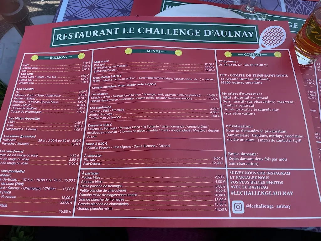 Menu_Le challenge d'Aulnay_Aulnay-sous-Bois_immagine_2