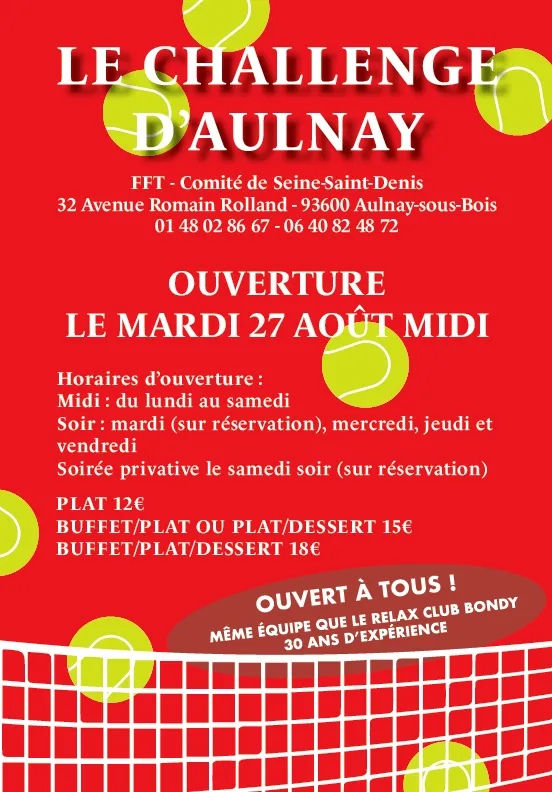 Menu_Le challenge d'Aulnay_Aulnay-sous-Bois_immagine_3