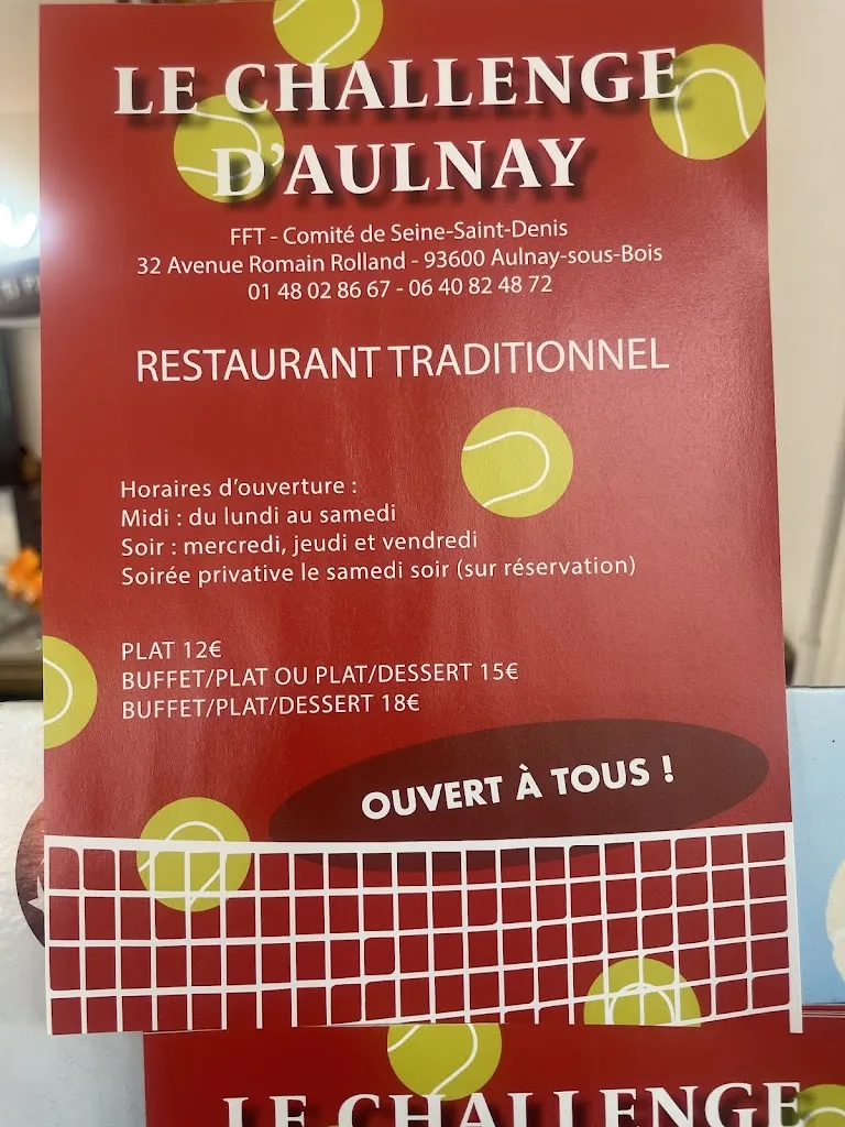 Menu_Le challenge d'Aulnay_Aulnay-sous-Bois_immagine_4