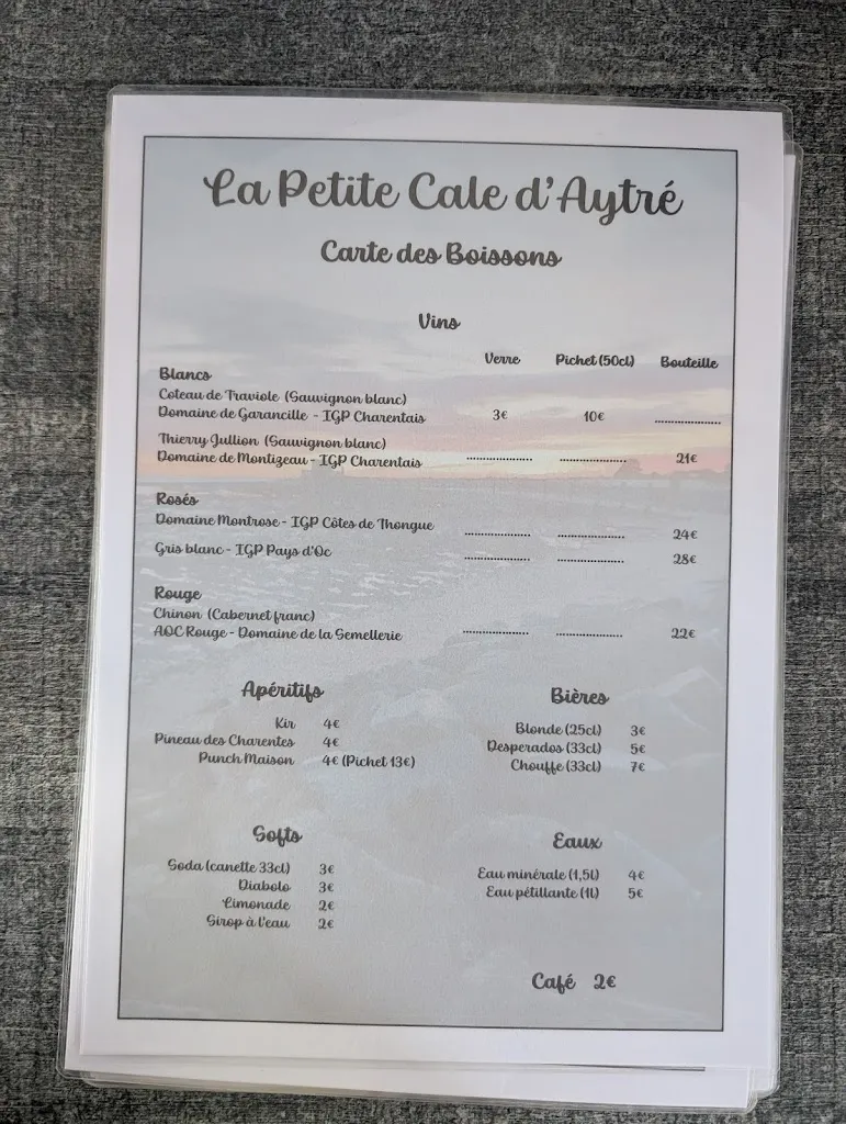 Menu_La Petite Cale d'Aytré_Aytré_image_2