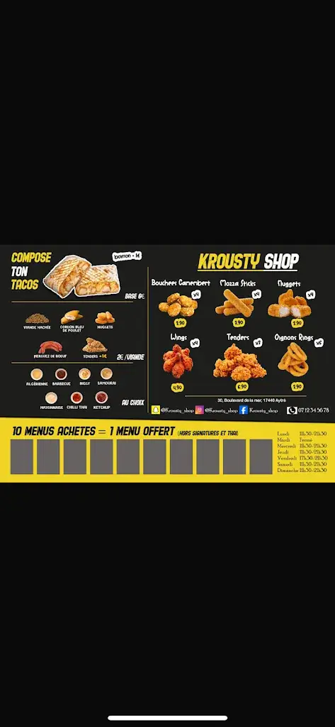 Menu_KROUSTY Shop_Aytré_image_4