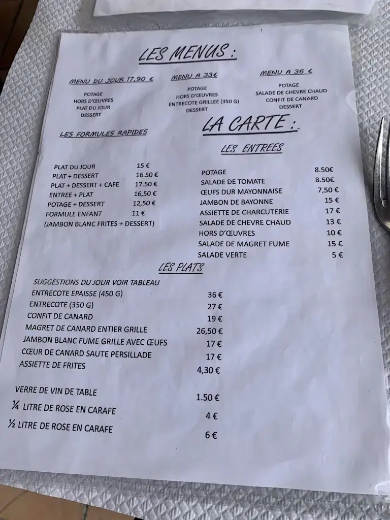 Menu_Restaurant les Charmilles_Brède_immagine_2