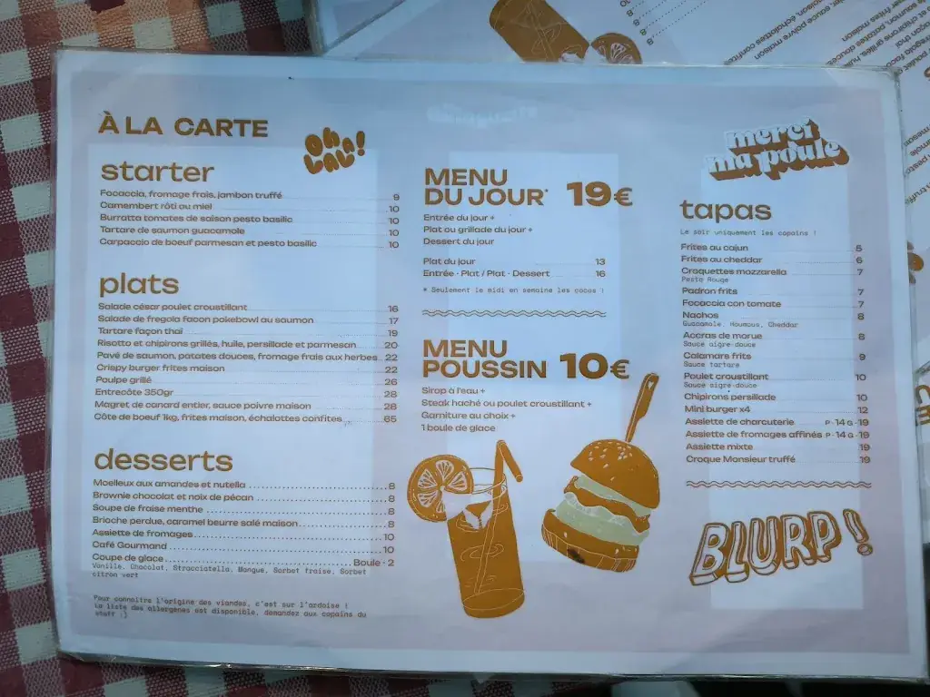 Menu_The Rooster Guinguette_Villenave-d'Ornon_image_4