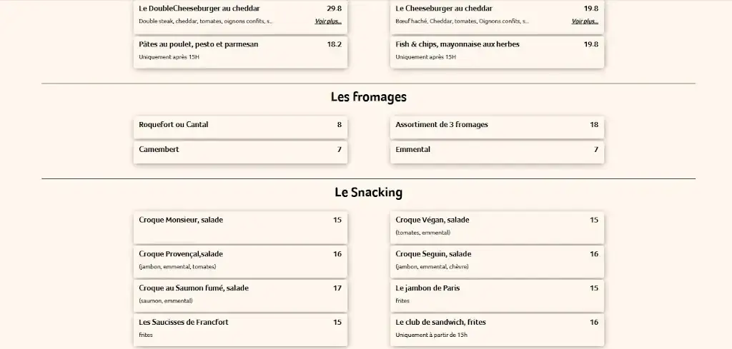 Menu_Brasserie Le Balzac_Paris_image_2