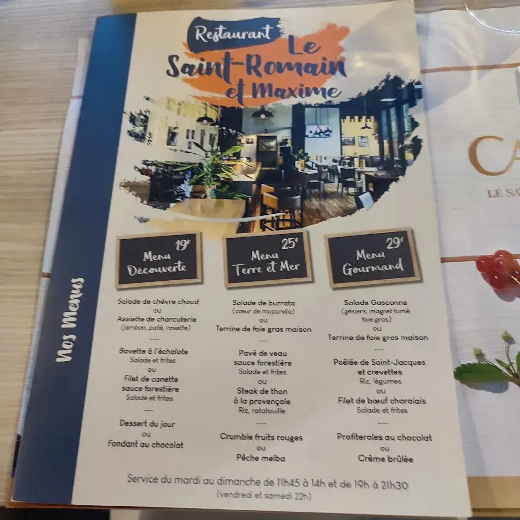 Menu_Restaurant Le Saint Romain_Lavardac_immagine_2