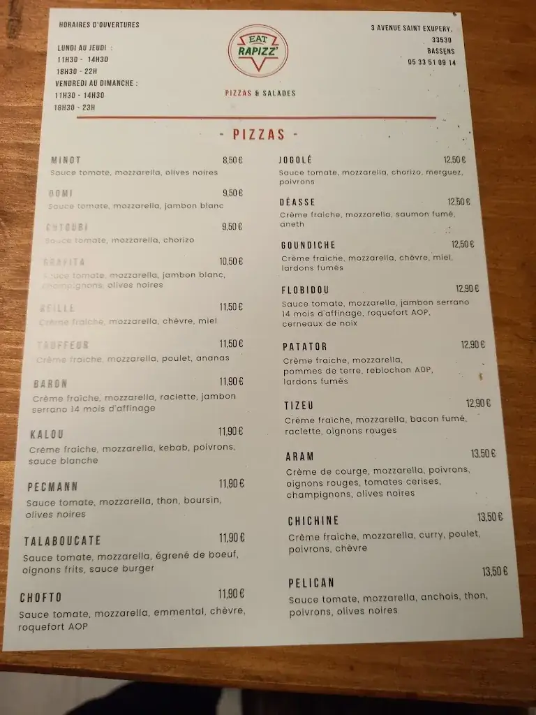 Menu_Eat Rapizz' - Bassens_Bassens_image_3