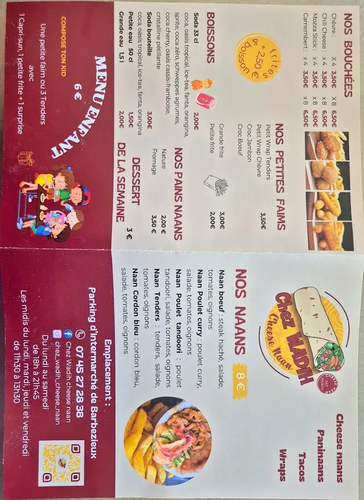 Menu_Chez WADIH cheese naan_Barbezieux-Saint-Hilaire_image_2