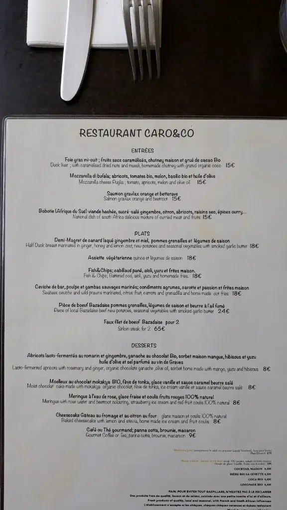 Menu_Restaurant CARO & Co_Bazas_image_2