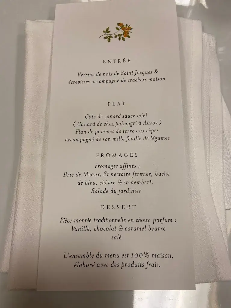 Menu_Relais Bazadais Dupouy Jérôme_Bazas_image_1