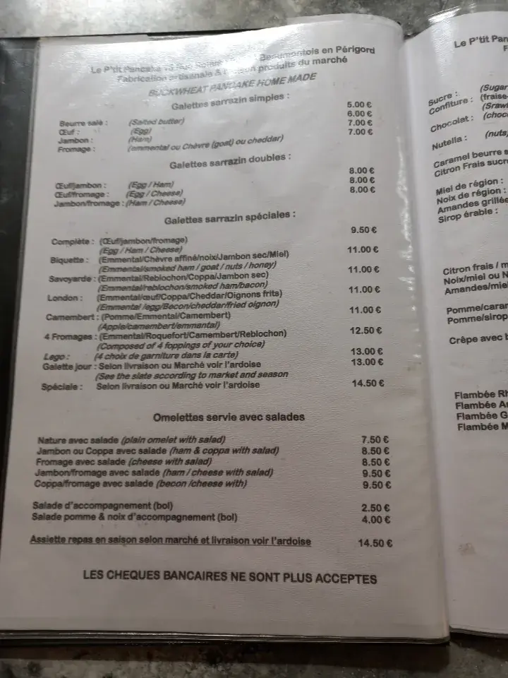 Menu_Crêperie Le P’Tit Pancake_Périgord_imagen_2