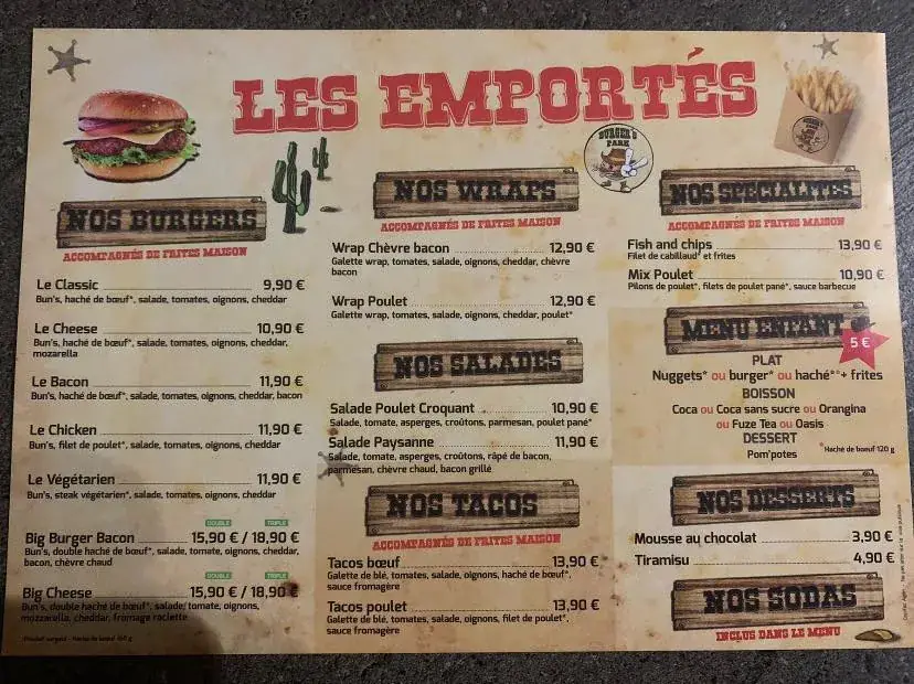 Menu_Burger's Park_Beaupuy_image_3