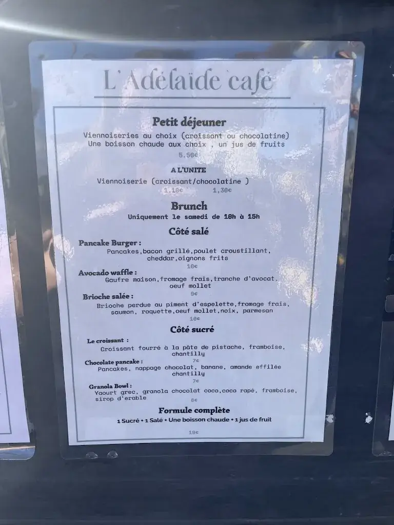 Menu_L'Adelaïde Café_Beautiran_image_1