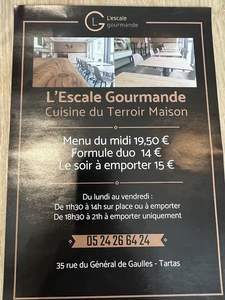 Menu_L'escale Gourmande Tartas_Tartas_image_3