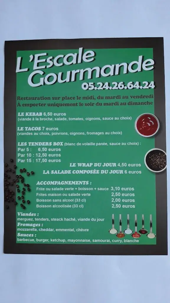 Menu_L'escale Gourmande Tartas_Tartas_image_4