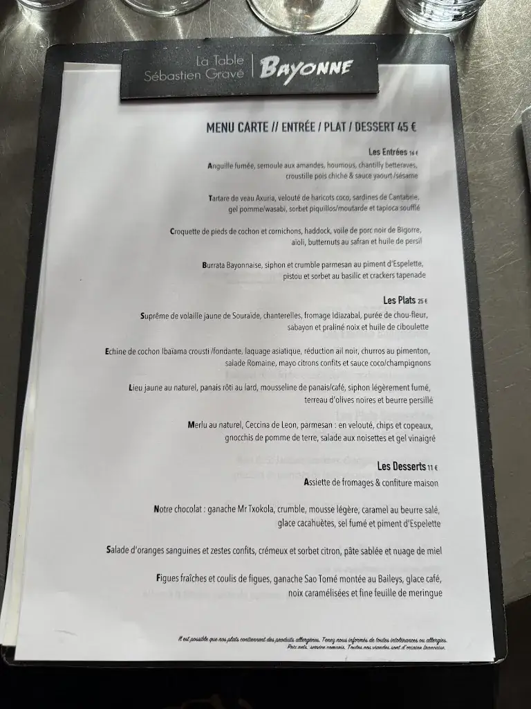 Menu_La Table Sébastien Gravé_Bayonne_image_3