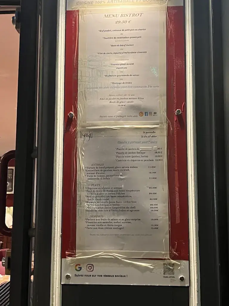 Menu_Le Bistrot Itsaski_Bayonne_image_2