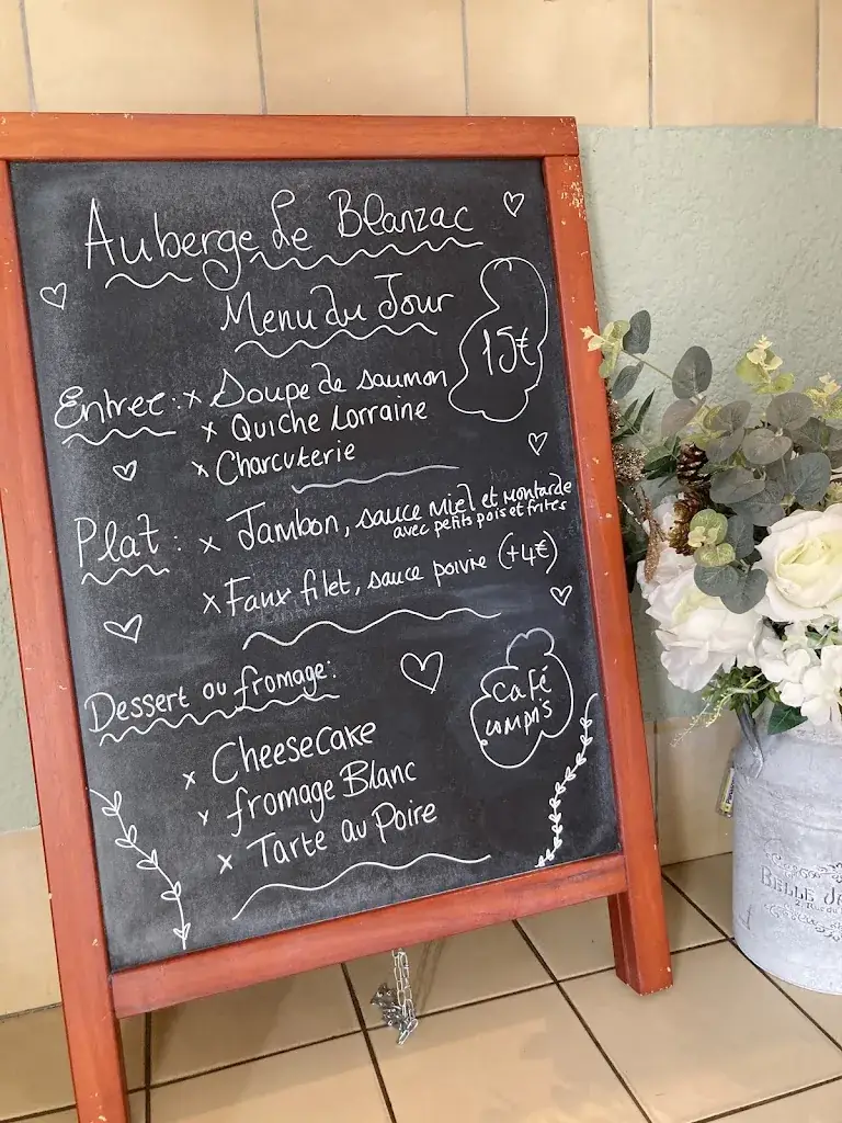 Menu_Auberge Le Blanzac_Blanzac_image_4