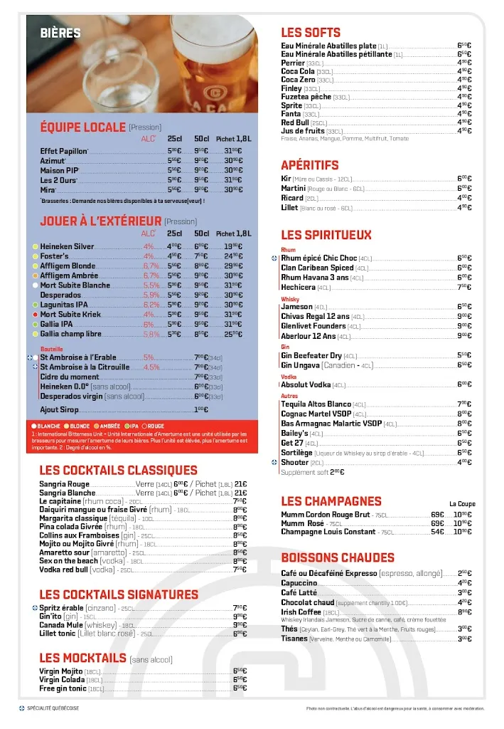 Menu_La Cage - Brasserie sportive_Bègles_image_3