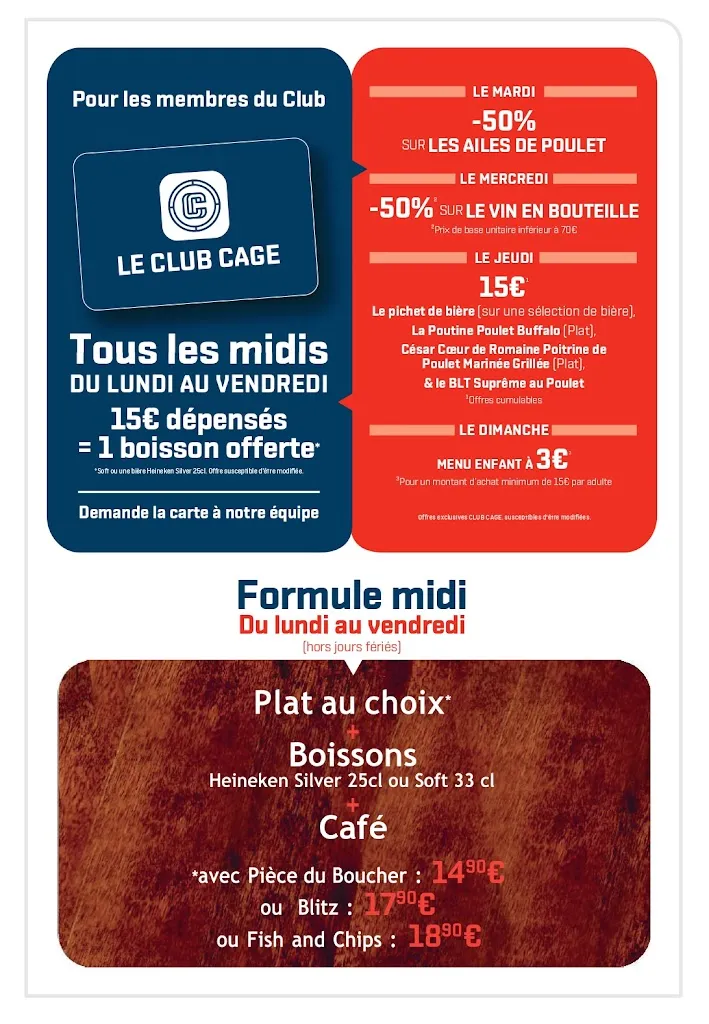 Menu_La Cage - Brasserie sportive_Bègles_image_4